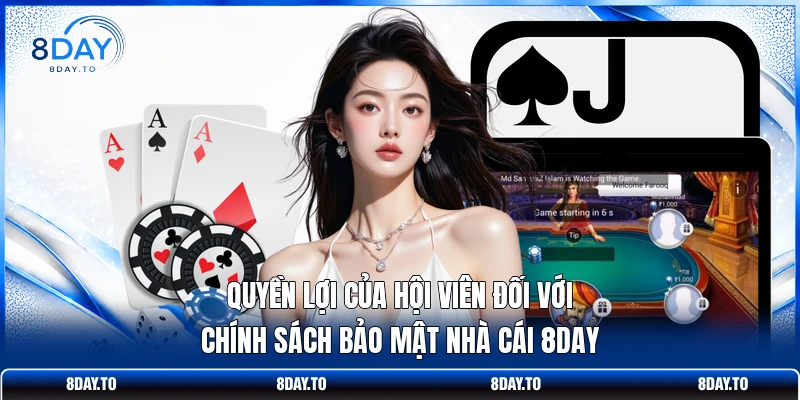 Quyền lợi của hội viên đối với chính sách bảo mật nhà cái 8DAY